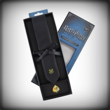 Cravate Deluxe Poudlard avec pin’s - Harry Potter
