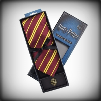 Cravate Deluxe Gryffondor avec pin’s - Harry Potter